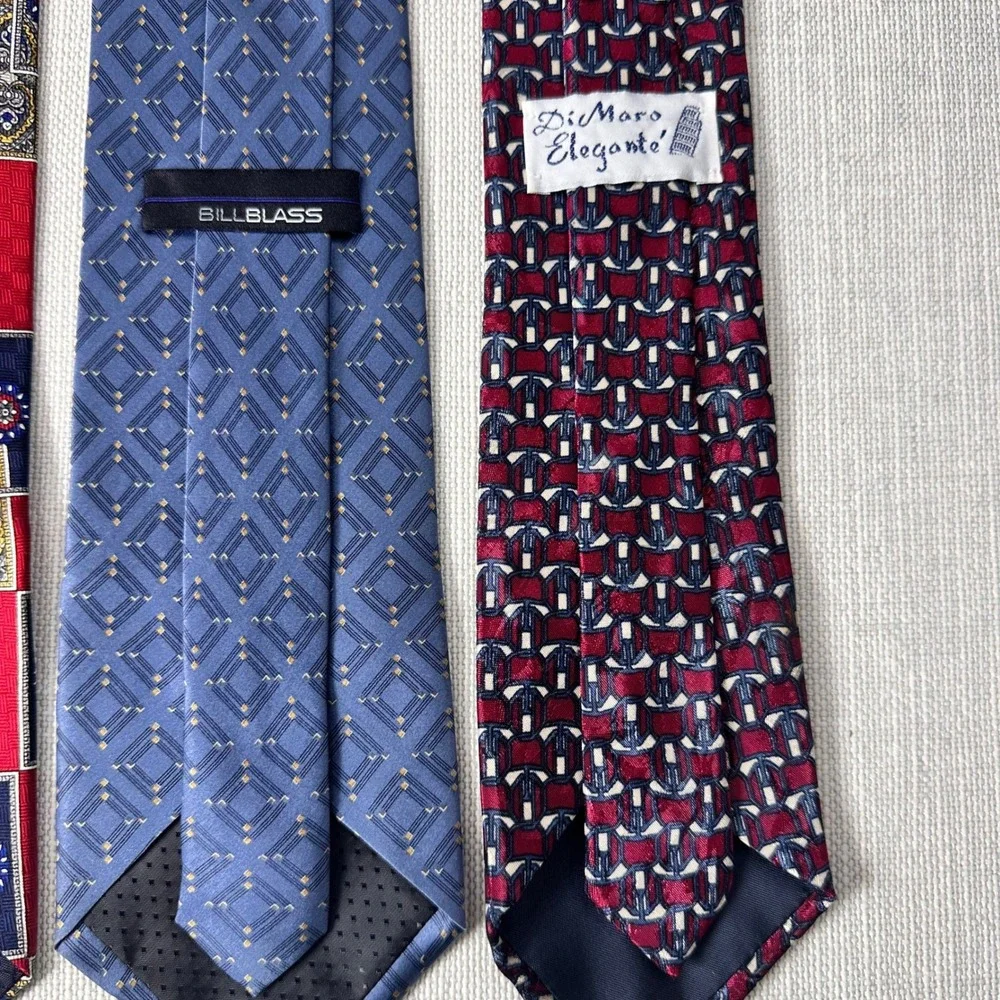 Vintage Classic Multicolor Necktie Bundle Bill Blass Puritan Jimmy Z 5pc Set‎